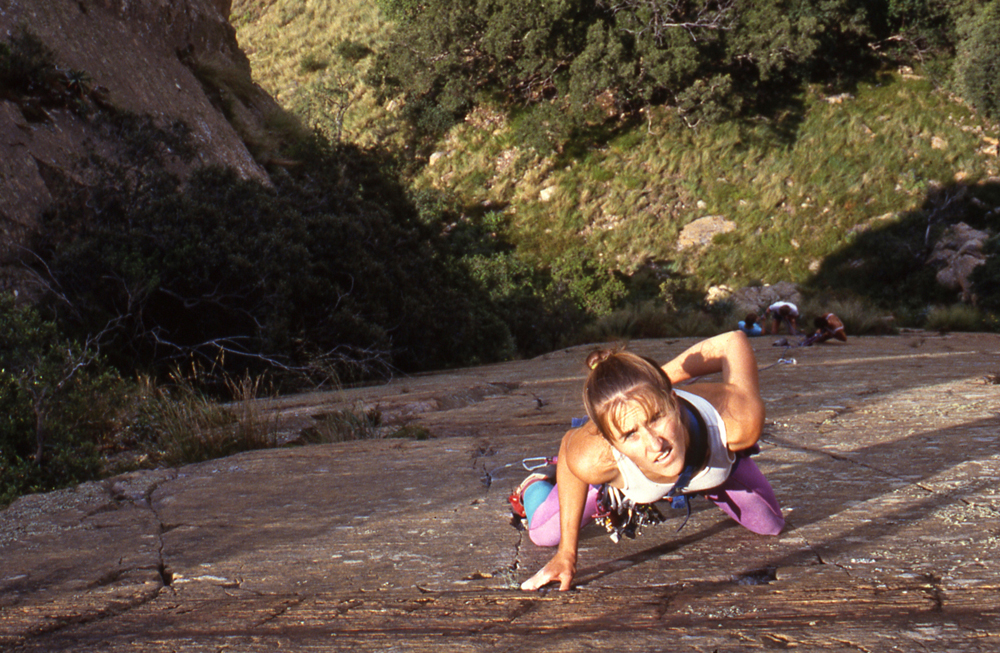 Myself, leading Fallen Angel at Dome in South Africa, back when I was young and pink & green tights were all the rage. 
