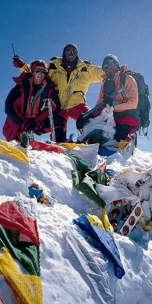 Cathy O'Dowd on the summit of Everest