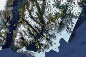 Greenland Kayak proposed route